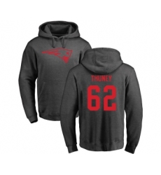 Football New England Patriots #62 Joe Thuney Ash One Color Pullover Hoodie