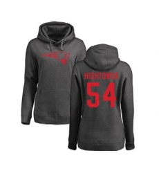 Football Women's New England Patriots #54 Dont'a Hightower Ash One Color Pullover Hoodie