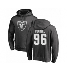 Football Oakland Raiders #96 Clelin Ferrell Ash One Color Pullover Hoodie