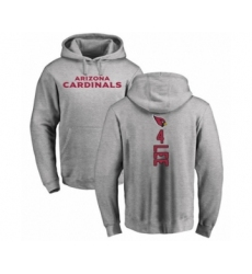 Football Arizona Cardinals #4 Andy Lee Ash Backer Pullover Hoodie