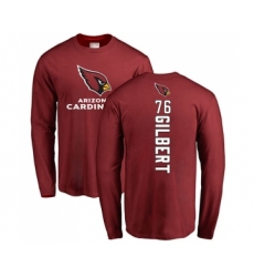 Football Arizona Cardinals #76 Marcus Gilbert Maroon Backer Long Sleeve T-Shirt