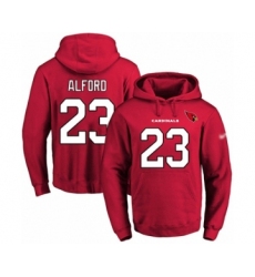 Football Men's Arizona Cardinals #23 Robert Alford Red Name & Number Pullover Hoodie
