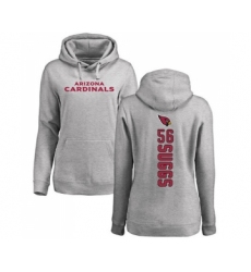 Football Women's Arizona Cardinals #56 Terrell Suggs Ash Backer Pullover Hoodie