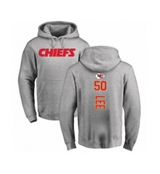 Football Kansas City Chiefs #50 Darron Lee Ash Backer Pullover Hoodie