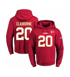 Football Men's Kansas City Chiefs #20 Morris Claiborne Red Name & Number Pullover Hoodie