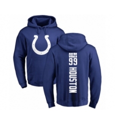 Football Indianapolis Colts #99 Justin Houston Royal Blue Backer Pullover Hoodie