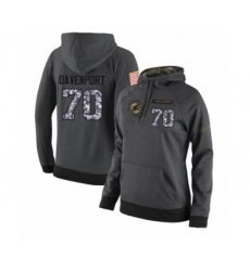 Football Women's Miami Dolphins #70 Julie'n Davenport Stitched Black Anthracite Salute to Service Player Performance Hoodie