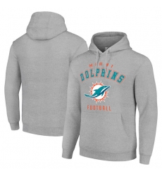 Men's Miami Dolphins Gray Pullover Hoodie