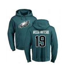 Philadelphia Eagles #19 JJ Arcega-Whiteside Green Name & Number Logo Pullover Hoodie