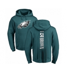 Philadelphia Eagles #51 Zach Brown Green Backer Pullover Hoodie