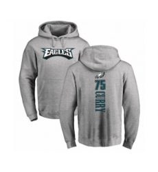 Philadelphia Eagles #75 Vinny Curry Ash Backer Pullover Hoodie