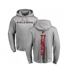 Football Atlanta Falcons #77 James Carpenter Ash Backer Pullover Hoodie