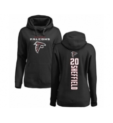 Football Women's Atlanta Falcons #20 Kendall Sheffield Black Backer Pullover Hoodi