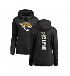 Football Women's Jacksonville Jaguars #75 Jawaan Taylor Black Backer Pullover Hoodie