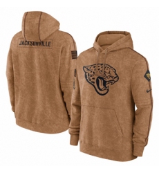 Men's Jacksonville Jaguars Nike Brown 2023 Salute To Service Club Pullover Hoodie