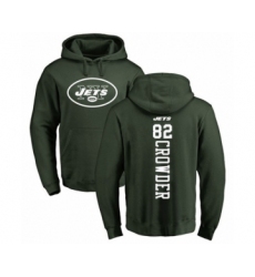 Football New York Jets #82 Jamison Crowder Green Backer Pullover Hoodie