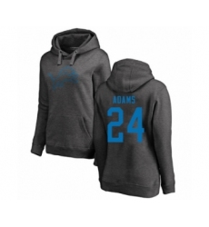 Football Women's Detroit Lions #24 Andrew Adams Ash One Color Pullover Hoodie