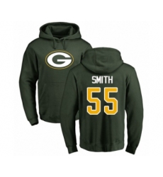 Football Green Bay Packers #55 Za'Darius Smith Green Name & Number Logo Pullover Hoodie