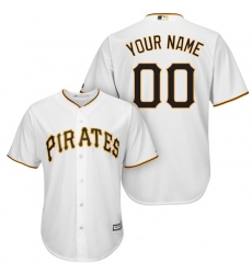 Men's Pittsburgh Pirates Majestic White Cool Base Custom Jersey