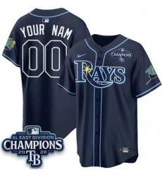 Men's Tampa Bay Rays ACTIVE PLAYER Custom Navy 2026 AL East Champions Patch Limited Stitched Baseball Jersey