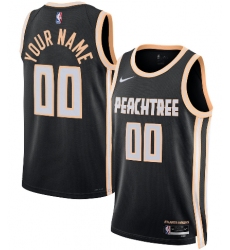 Men's Atlanta Hawks Active Player Custom Black 2025-26 City Edition Swingman Stitched Jersey