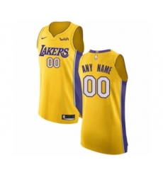 Youth Los Angeles Lakers Customized Authentic Gold Home Basketball Jersey - Icon Edition