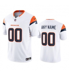 Men's Denver Broncos Active Player Custom White 2024 F.U.S.E. Vapor Limited Football Stitched Jersey