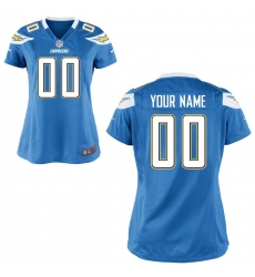 Women's Los Angeles Chargers Nike Light Blue Custom Game Jersey