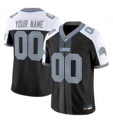 Men's Detroit Lions Customized Black Alternate 2025 F.U.S.E. 'Motor City Racing Edition' Vapor Limited Stitched Jersey