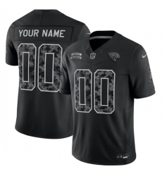 Men's Jacksonville Jaguars Active Player Custom Black F.U.S.E. 2026 Salute to Service Limited Football Stitched Jersey