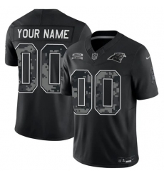 Men's Carolina Panthers Active Player Custom Black F.U.S.E. 2026 Salute to Service Limited Football Stitched Jersey