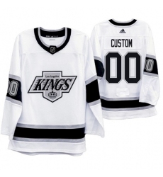 Men's Los Angeles Kings Custom Name Number Size White Throwback NHL Stitched Jersey