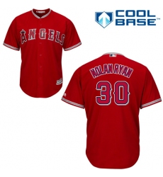 Men's Majestic Los Angeles Angels of Anaheim #30 Nolan Ryan Replica Red Alternate Cool Base MLB Jersey