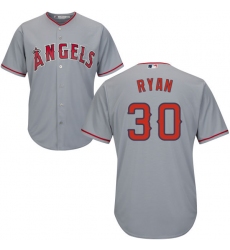 Youth Majestic Los Angeles Angels of Anaheim #30 Nolan Ryan Authentic Grey Road Cool Base MLB Jersey