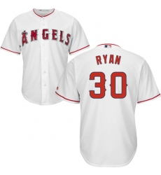 Youth Majestic Los Angeles Angels of Anaheim #30 Nolan Ryan Authentic White Home Cool Base MLB Jersey
