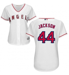 Women's Majestic Los Angeles Angels of Anaheim #44 Reggie Jackson Authentic White Home Cool Base MLB Jersey
