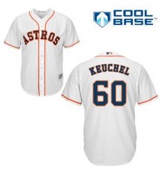 Men's Majestic Houston Astros #60 Dallas Keuchel Replica White Home Cool Base MLB Jersey