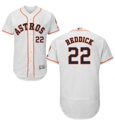 Men's Majestic Houston Astros #22 Josh Reddick White Flexbase Authentic Collection MLB Jersey