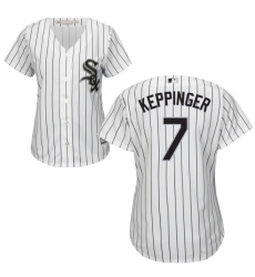Women's Majestic Chicago White Sox #7 Jeff Keppinger Authentic White Home Cool Base MLB Jersey