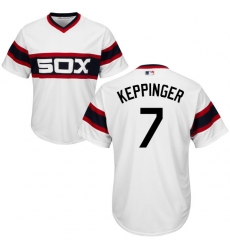 Youth Majestic Chicago White Sox #7 Jeff Keppinger Authentic White 2013 Alternate Home Cool Base MLB Jersey