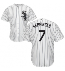 Youth Majestic Chicago White Sox #7 Jeff Keppinger Authentic White Home Cool Base MLB Jersey