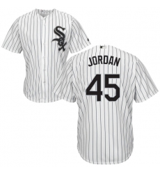 Youth Majestic Chicago White Sox #45 Michael Jordan Replica White Home Cool Base MLB Jersey