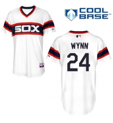 Men's Majestic Chicago White Sox #24 Early Wynn Replica White 2013 Alternate Home Cool Base MLB Jersey