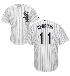 Men's Majestic Chicago White Sox #11 Luis Aparicio Replica White Home Cool Base MLB Jersey