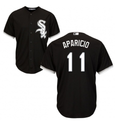 Youth Majestic Chicago White Sox #11 Luis Aparicio Authentic Black Alternate Home Cool Base MLB Jersey