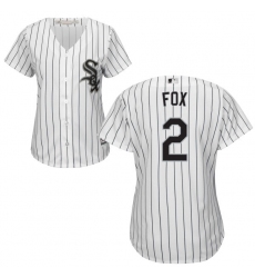 Women's Majestic Chicago White Sox #2 Nellie Fox Authentic White Home Cool Base MLB Jersey