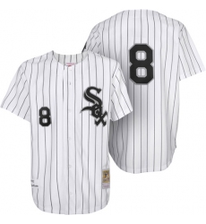 Men's Mitchell and Ness 1993 Chicago White Sox #8 Bo Jackson Replica White Throwback MLB Jersey