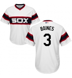 Youth Majestic Chicago White Sox #3 Harold Baines Authentic White 2013 Alternate Home Cool Base MLB Jersey