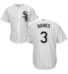 Youth Majestic Chicago White Sox #3 Harold Baines Authentic White Home Cool Base MLB Jersey