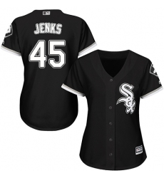 Women's Majestic Chicago White Sox #45 Bobby Jenks Authentic Black Alternate Home Cool Base MLB Jersey